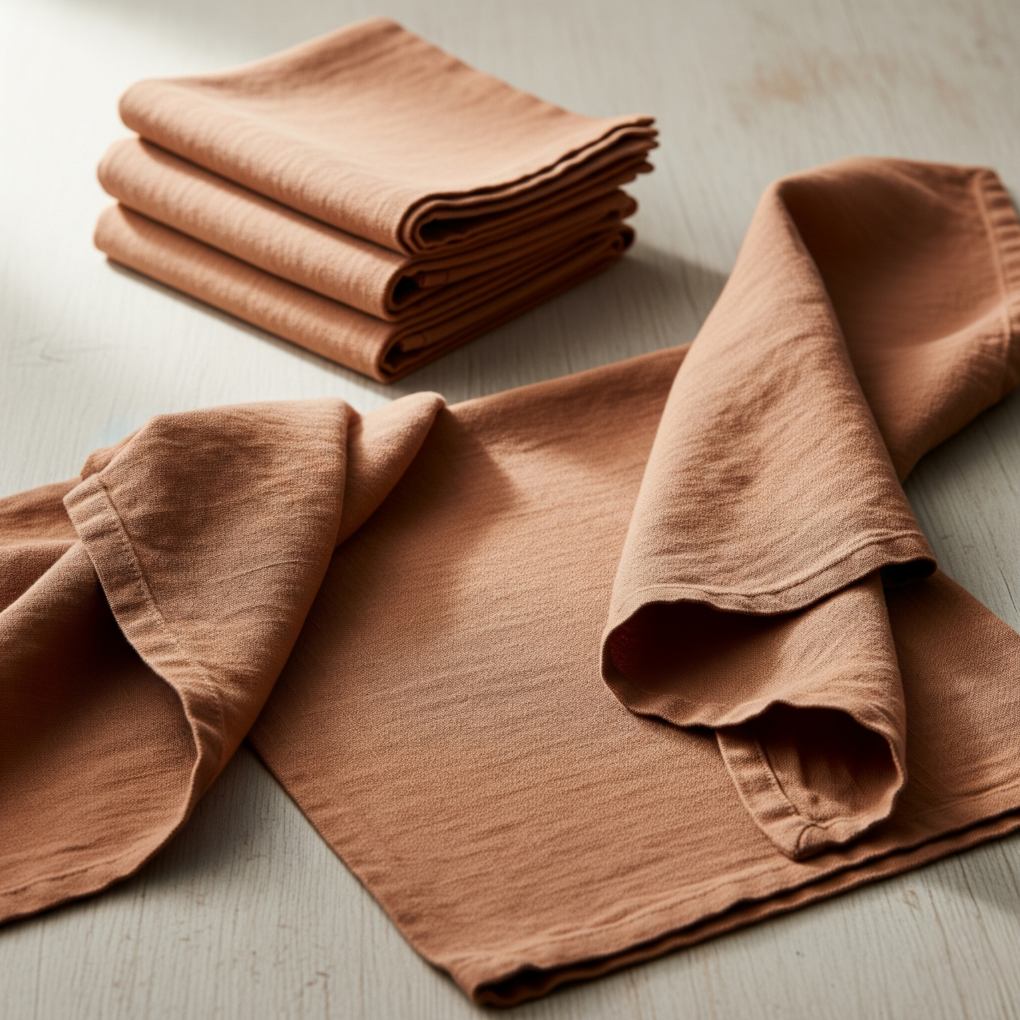 Lot de 4 serviettes de table en lin Harvest